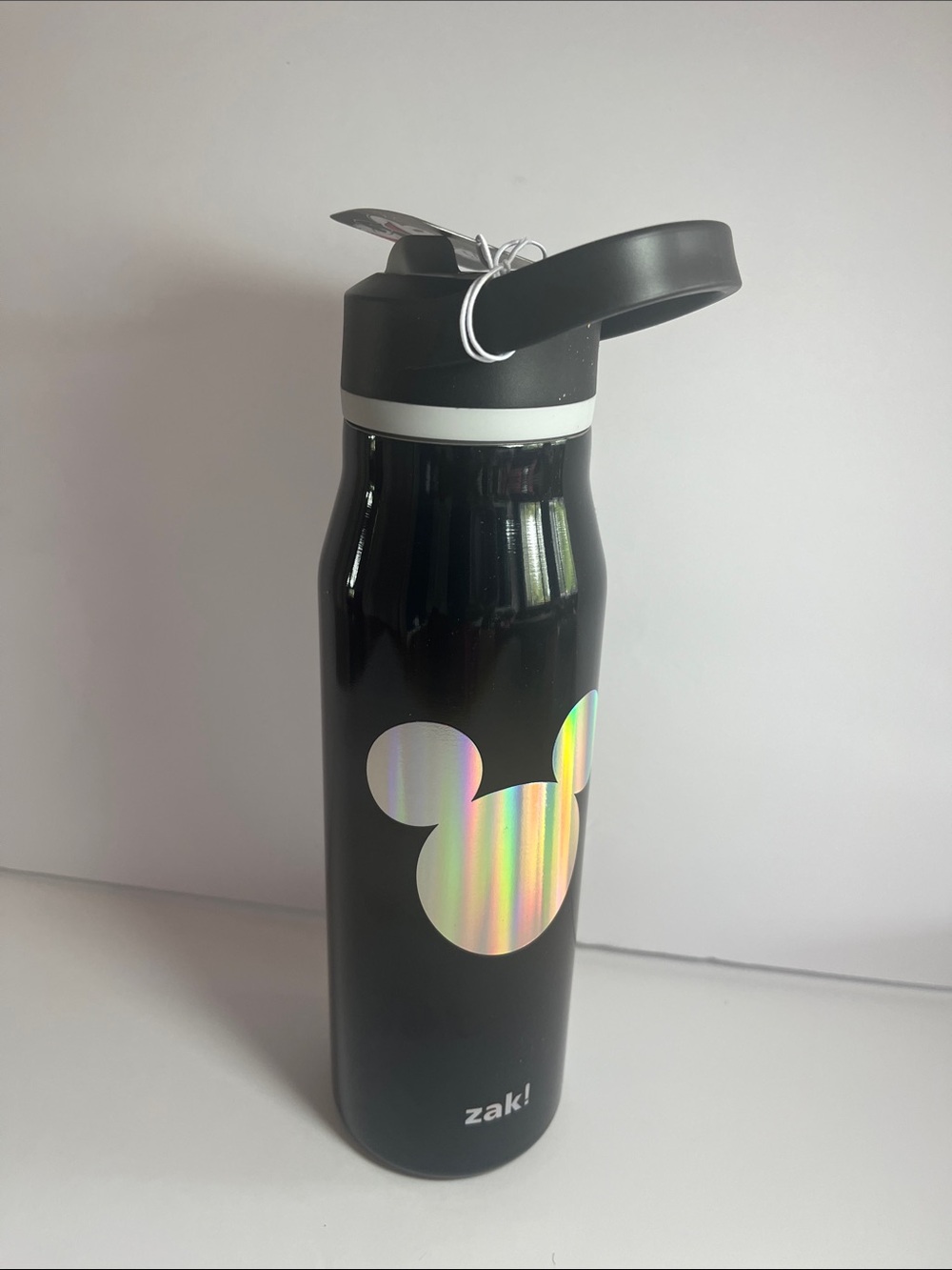 Zak! Black Holographic Mickey Water Bottle